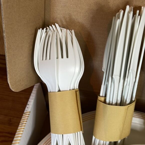 Eco Nudge Disposable Dining Set serves 25 guests Eco Friendly Biodegradable - Picture 5 of 8